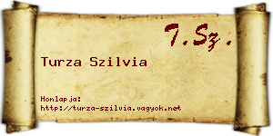 Turza Szilvia névjegykártya